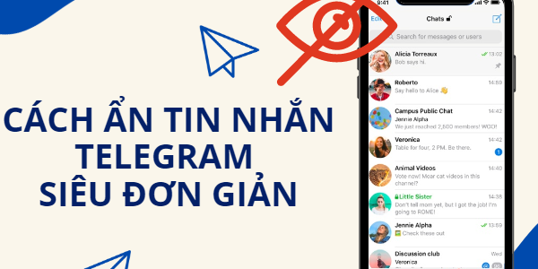 Ẩn tin nhắn telegram 
