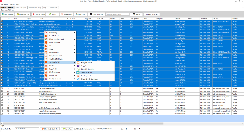 Phần mềm seeding facebook